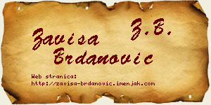 Zaviša Brdanović vizit kartica